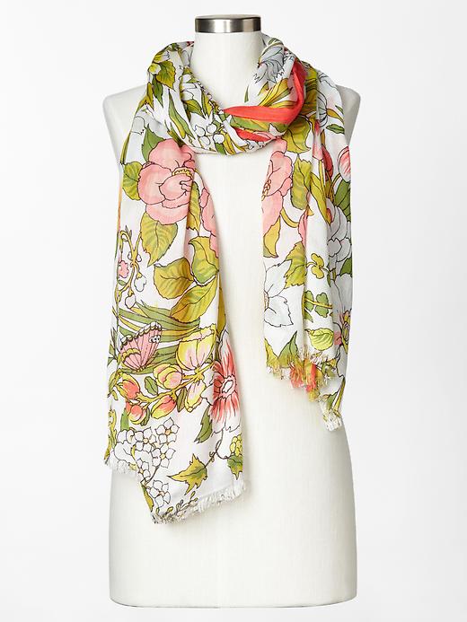 View large product image 1 of 1. Floral bloom scarf