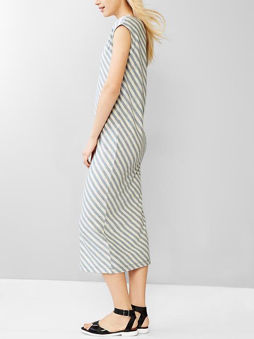 Image number 3 showing, Heathered stripe muscle midi dress