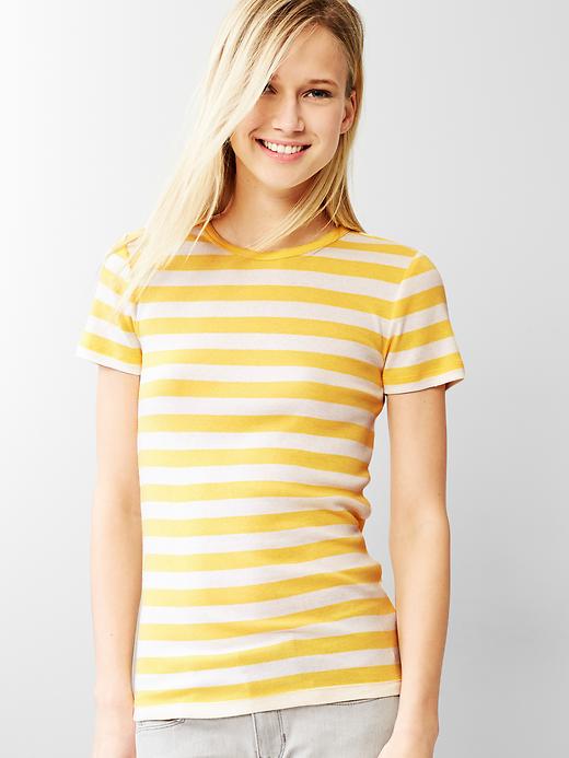 View large product image 1 of 1. Modern stripe crew tee
