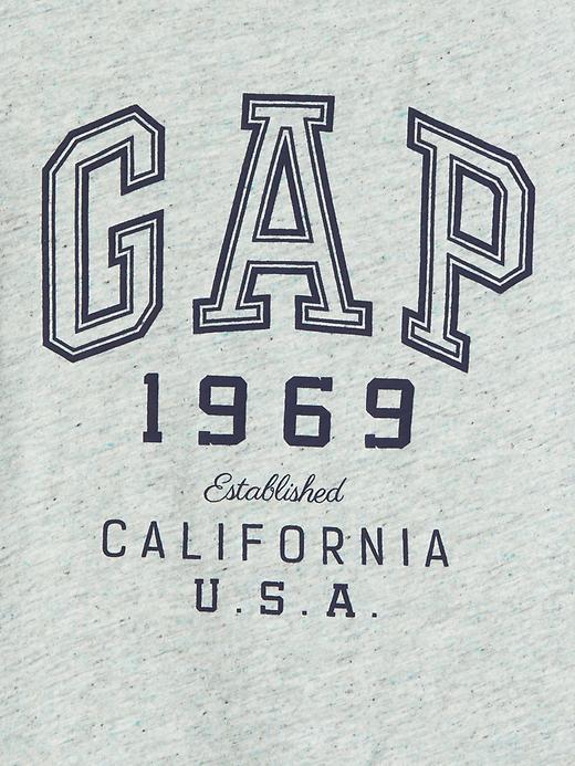 Image number 2 showing, Contrast-sleeve logo tee