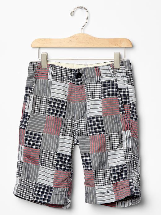 Image number 1 showing, Patchwork flat front shorts