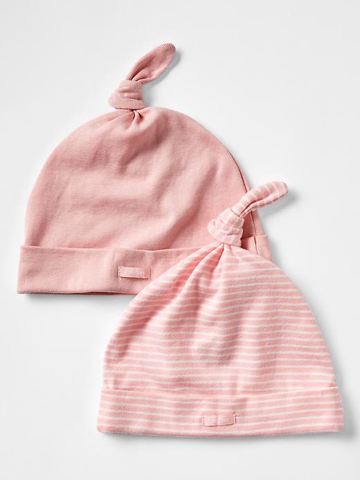 View large product image 1 of 1. Favorite pink knot hat (2-pack)