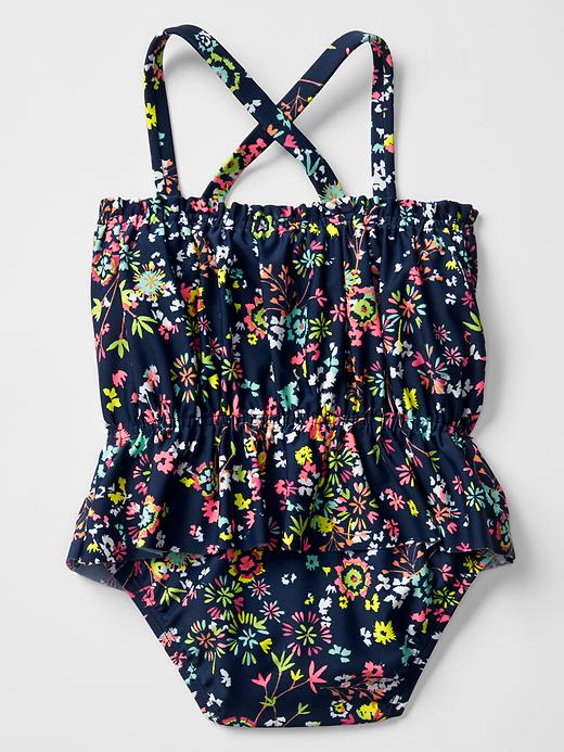 Image number 2 showing, Floral skirt swim one-piece