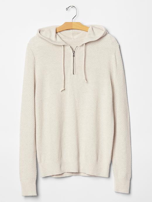 Image number 3 showing, Linen-cotton sweater hoodie