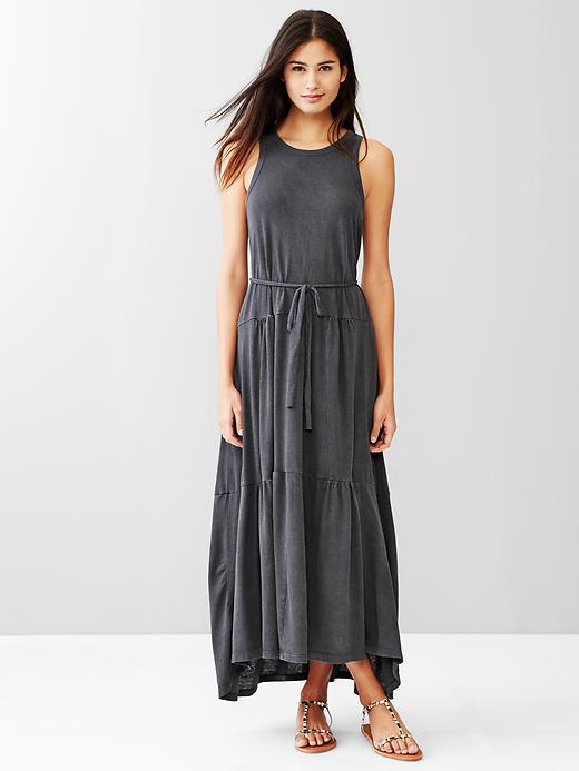 View large product image 1 of 1. Seamed tank maxi dress