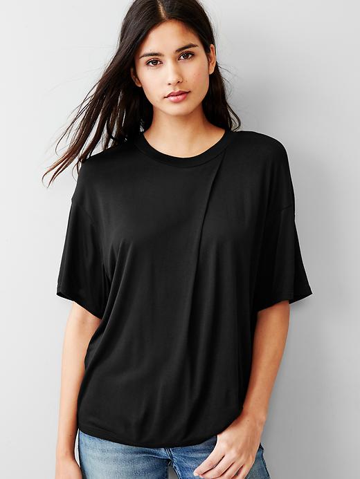 Image number 3 showing, Pleat neck tee