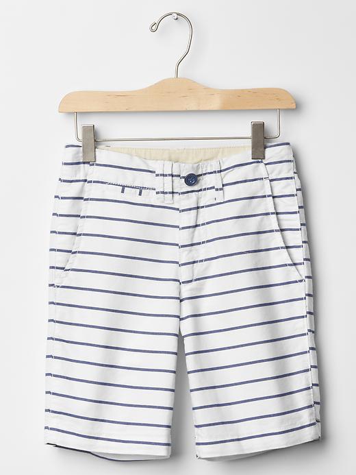 Image number 1 showing, Stripe oxford flat front shorts