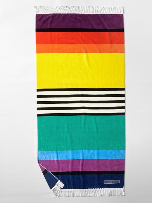 View large product image 1 of 1. Sunnylife&#174 stripe beach towel