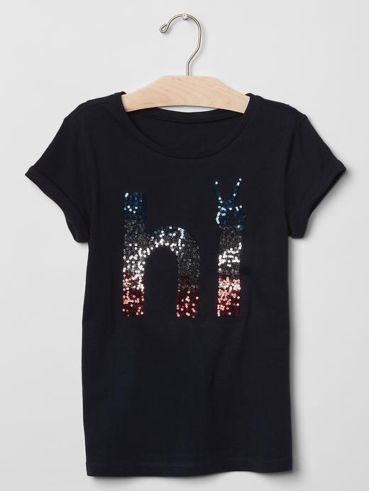 View large product image 1 of 1. Embellished americana graphic tee