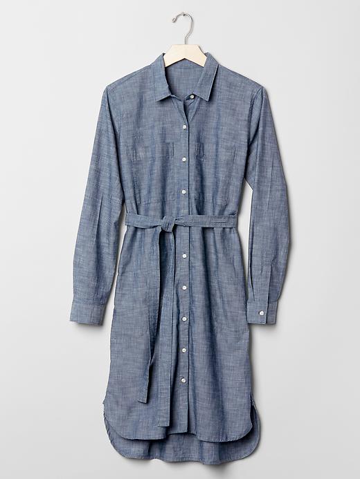 Image number 5 showing, Chambray belted shirtdress