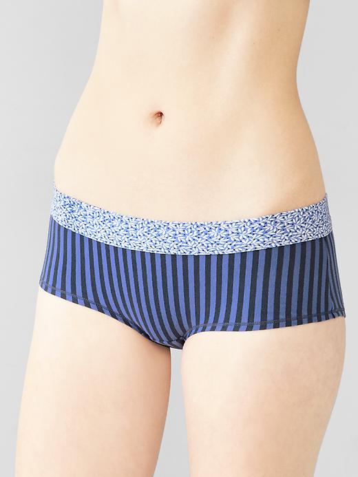 View large product image 1 of 1. Floral stripe girlshorts