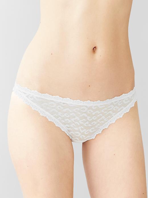 Image number 8 showing, Animal-print lacy thong