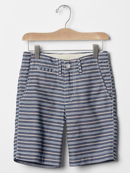 Image number 5 showing, Stripe oxford flat front shorts
