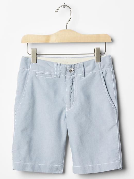 Image number 1 showing, Solid oxford flat front shorts