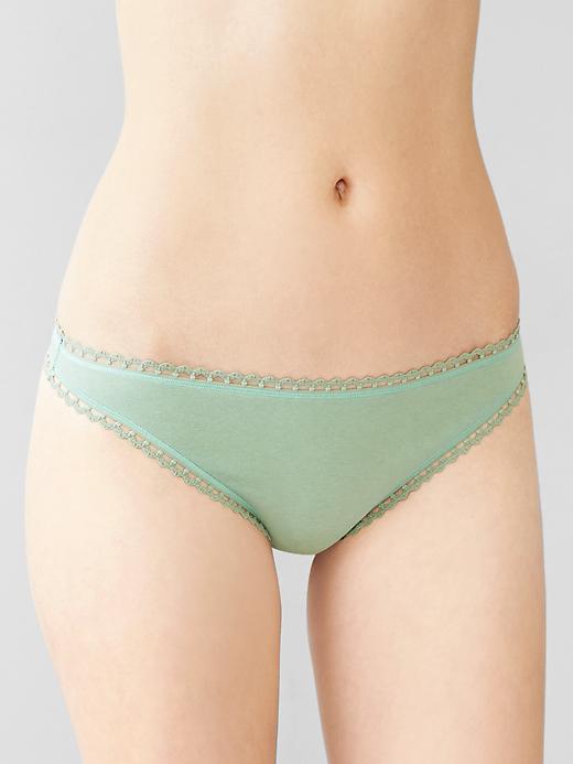Image number 3 showing, Crochet-trim thong