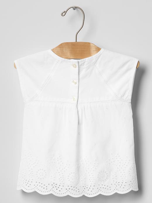 Image number 2 showing, Scallop eyelet top