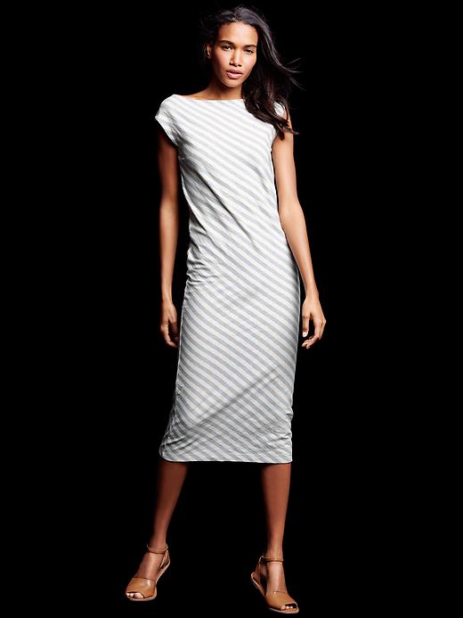 Image number 9 showing, Heathered stripe muscle midi dress