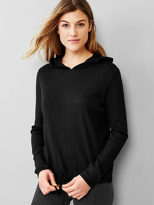 View large product image 1 of 1. Pure Body Essentials ribbed hoodie