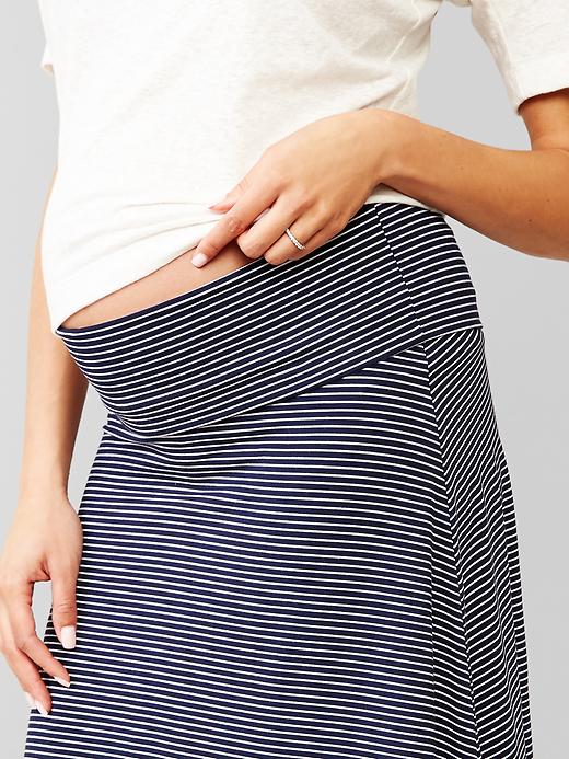 Image number 3 showing, Stripe foldover skirt
