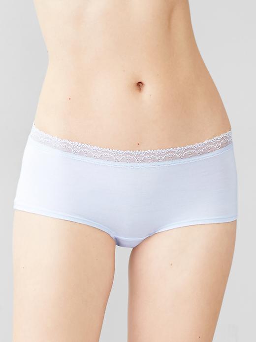 Image number 3 showing, Lace-trim modal girl shorts
