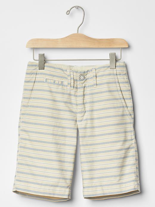 Image number 3 showing, Stripe oxford flat front shorts