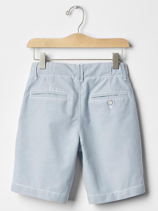 Image number 2 showing, Solid oxford flat front shorts