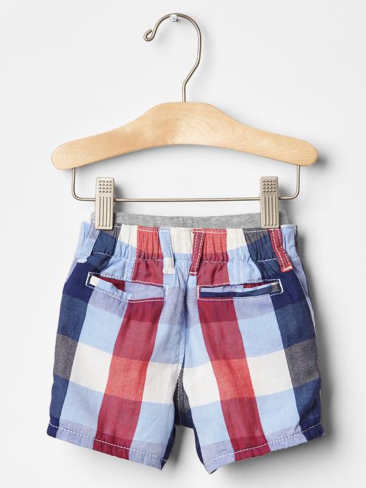 Image number 2 showing, Pull-on plaid shorts