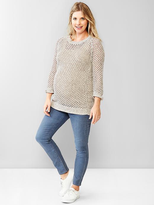 Image number 2 showing, Open stitch pullover sweater
