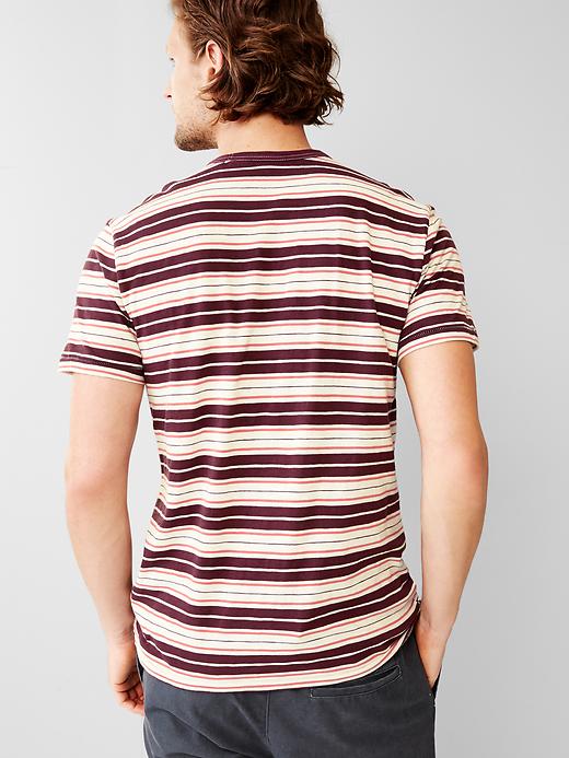 Image number 2 showing, Lived-in multi-stripe pocket t-shirt