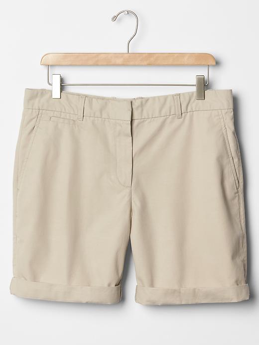 Image number 6 showing, Boyfriend roll-up khaki shorts