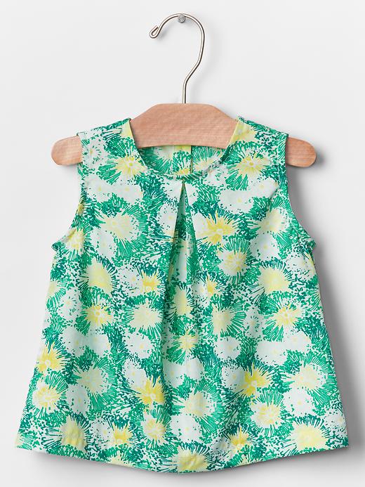 Image number 1 showing, Printed pleat tank top