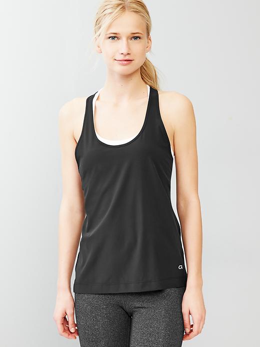 View large product image 1 of 1. GapFit woven racerback tank