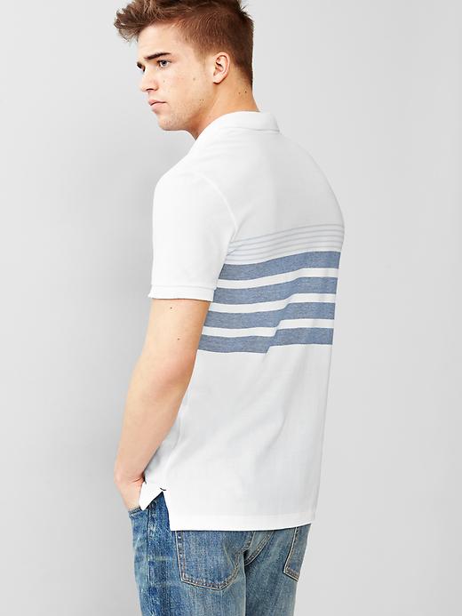 Image number 2 showing, Stripe button-pocket pique polo