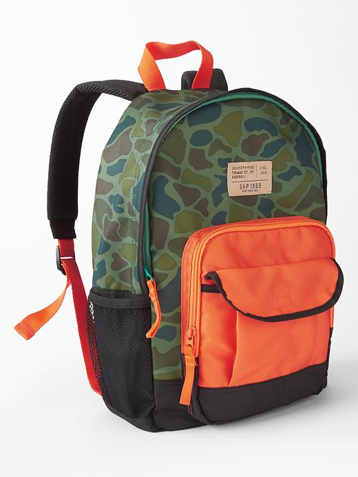 View large product image 1 of 1. Junior print backpack