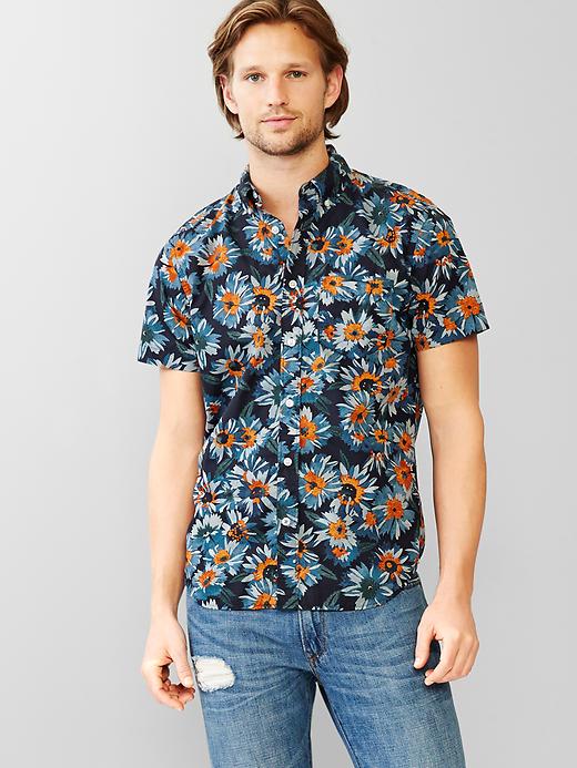 Image number 1 showing, Lived-in paint floral shirt