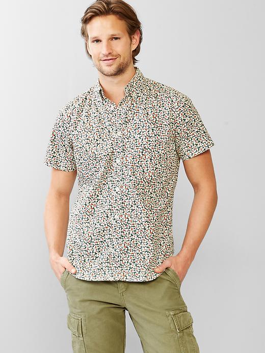 Image number 1 showing, Lived-in sketch floral shirt
