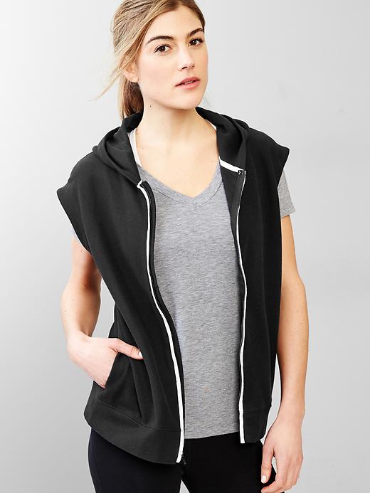 View large product image 1 of 1. GapFit jacquard sleeveless hoodie