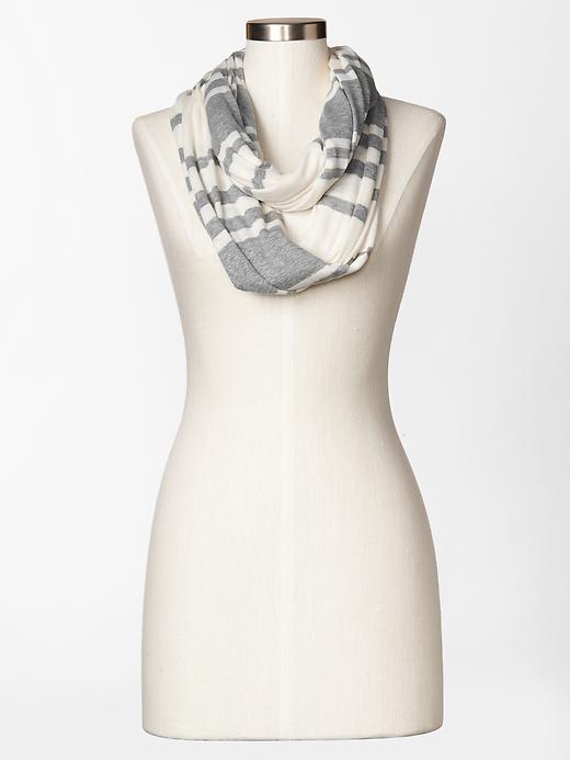 View large product image 1 of 1. Mix-stripe infinity scarf