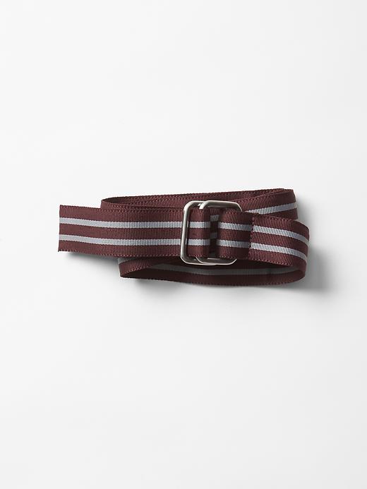 View large product image 1 of 1. Striped webbing belt