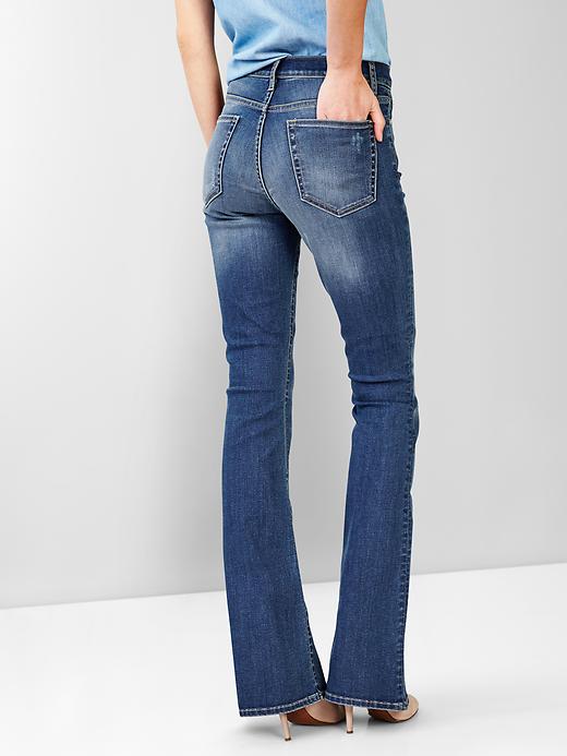 Image number 2 showing, 1969 resolution vintage destructed skinny flare jeans