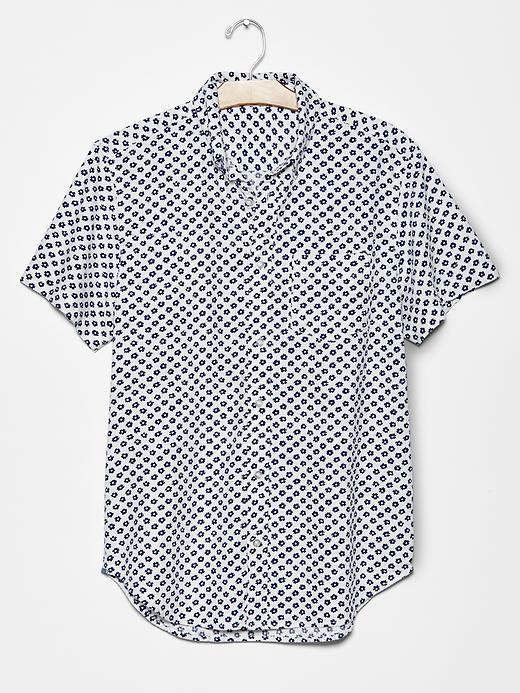 Image number 4 showing, Seersucker daisy print shirt