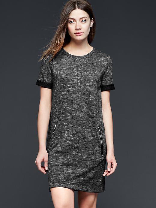 View large product image 1 of 1. Zipper shift dress