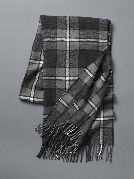 View large product image 1 of 1. Large plaid scarf