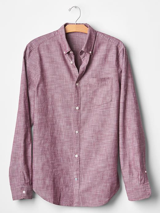 Image number 4 showing, Clean chambray shirt