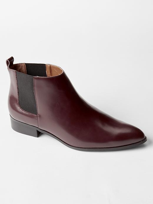 View large product image 1 of 1. Leather chelsea booties