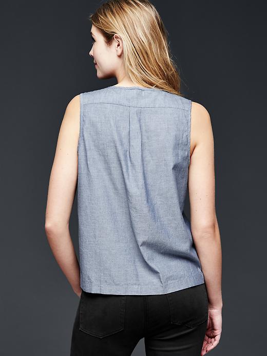 Image number 2 showing, Sleeveless pleat top