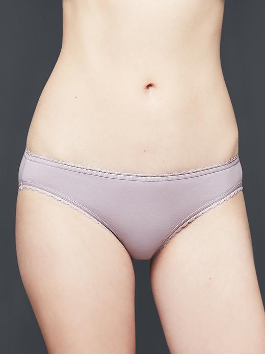 View large product image 1 of 1. Lace-trim teeny bikini