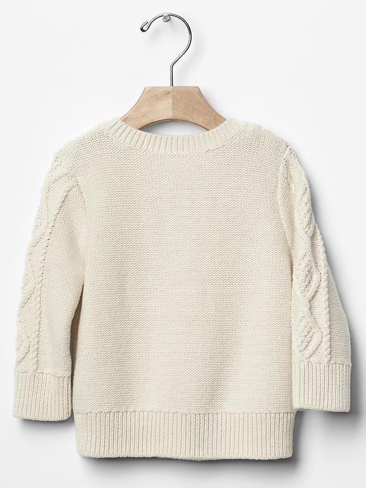Image number 2 showing, Cable knit sweater