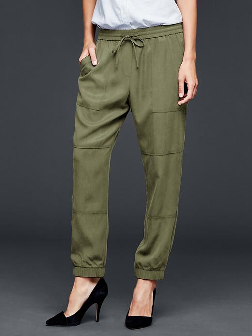 View large product image 1 of 1. Tencel&#174; jogger pants
