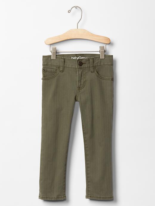 Image number 3 showing, Slim herringbone five-pocket pants